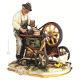 AIGUISEUR DE COUTEAU Figurine en porcelaine de Capodimonte faite à la main Fabriqué en Italie
