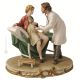 GYNÉCOLOGUE Statuette figurine en porcelaine Capodimonte faite à la main Made in Italy