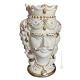 TÊTE MÂLE BRUN Cachepot et décoration de table artistique en céramique avec détails couleur or 24 carats