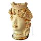 Cache pot FEMME BRUN FONCÉ et décoration de table artistique en céramique avec cristaux Swarovski