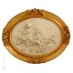 SCÈNE BUCOLIQUE Peinture bas-relief en porcelaine de Capodimonte faite à la main Fabriqué en Italie