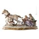 SUR LA NEIGE Figurine en porcelaine Capodimonte faite à la main Made in Italy