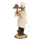 CHEF PÂTISSIER Statuette figurine en porcelaine de Capodimonte faite à la main Made in Italy