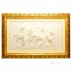 CHEVAUX COURANTS Tableau bas-relief en porcelaine de Capodimonte Made in Italy