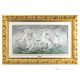 CHEVAUX COURANTS Tableau bas-relief en porcelaine de Capodimonte Made in Italy