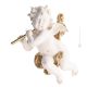 CUPIDON AVEC FLÛTE Statue figurine Capodimonte porcelaine faite à la main en Italie