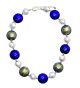 PARIS Collier Collier Authentique Verre de Murano Feuille d'Or 24 carats Platine
