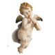 CUPIDON AVEC TROMPETTE Statue figurine Capodimonte porcelaine faite à la main en Italie