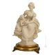 MÈRE AVEC BÉBÉ Statuette figurine en porcelaine de Capodimonte faite à la main en Italie