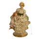 MÈRE AVEC BÉBÉ Statuette figurine en porcelaine de Capodimonte faite à la main en Italie