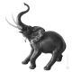 Figurine en porcelaine ÉLÉPHANT Capodimonte, artisanat Made in Italy