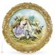 LE PREMIER RENDEZ-VOUS Tableau bas-relief en porcelaine de Capodimonte Made in Italy