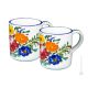 FIORACCIO MUG CUPS ensemble de 2 tasses de petit-déjeuner en céramique Castelli faites à la main authentiques Abruzzes Made in Italy