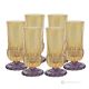 ADA Ensemble de 6 verres à boisson authentiques et modernes peints à la main en verre de qualité supérieure.-Jaune