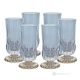 ADA Ensemble de 6 verres à boisson authentiques et modernes peints à la main en verre de qualité supérieure.-Bleu