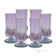 ADA Ensemble de 6 verres à boisson authentiques et modernes peints à la main en verre de qualité supérieure.-Violet