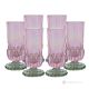 ADA Ensemble de 6 verres à boisson authentiques et modernes peints à la main en verre de qualité supérieure.-Rose