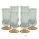 ADA Ensemble de 6 verres à boisson authentiques et modernes peints à la main en verre de qualité supérieure.-Vert