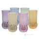 ADA Ensemble de 6 verres à boisson modernes authentiques peints à la main en verre de qualité supérieure.-Multicolore 