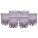 ADA Ensemble de 6 authentiques verres à eau modernes peints à la main en verre de qualité supérieure.-Violet