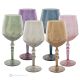 ALKIMIA Ensemble de 6 authentiques verres à eau à pied peints à la main en verre de qualité supérieure.