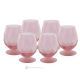 ALKIMIA Ensemble de 6 verres à whisky authentiques peints à la main en verre de qualité supérieure.-Rose