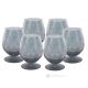 ALKIMIA Ensemble de 6 verres à whisky authentiques peints à la main en verre de qualité supérieure.-Bleu