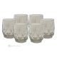 ALKIMIA Lot de 6 verres à eau authentiques peints à la main en verre de qualité supérieure, design moderne.-Gris