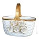 PANIER Décoration de table artistique en céramique de style baroque avec détails en or 24 carats Fabriqué en Italie