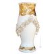 VASE en céramique artistique de style baroque avec détails en or 24 carats Fabriqué en Italie