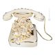 TÉLÉPHONE Décoration de table artistique en céramique de style baroque avec détails en or 24 carats Fabriqué en Italie