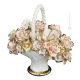 Décoration de table artistique en céramique de style baroque FLOWERS avec détails en or 24 carats Fabriqué en Italie