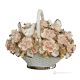 Décoration de table artistique en céramique de style baroque FLOWERS avec détails en or 24 carats Fabriqué en Italie