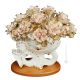 Décoration de table artistique en céramique de style baroque FLOWERS avec détails en or 24 carats Fabriqué en Italie