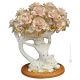 Décoration de table artistique en céramique de style baroque DIANA avec détails en or 24 carats Fabriqué en Italie