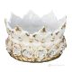 Décoration de table artistique en céramique de style baroque CROWN avec détails en or 24 carats Fabriqué en Italie