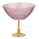 Bol ASTRA, pièce maîtresse avec détail de feuille d'or, verre de qualité supérieure peint à la main.