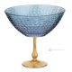 Bol ASTRA, pièce maîtresse avec détail de feuille d'or, verre peint à la main de qualité supérieure.