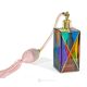 DELACROIX Flacon pulvérisateur en cristal peint à la main avec détails de couleur or 24 carats, spray nébuliseur