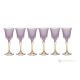 CALLE Ensemble de 6 authentiques verres à vin à pied peints à la main en verre de qualité supérieure.