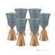 CANALETTO Ensemble de 6 authentiques verres à vin à pied peints à la main en verre de qualité supérieure.