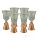 CANALETTO Ensemble de 6 authentiques verres à eau à pied peints à la main en verre de qualité supérieure.