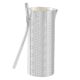 CARAFE POIGNÉE COURBE Carafe Carafe Vin Eau Spécial Placage Argent Martelé À La Main Fabriqué en Italie *1,3l