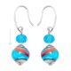 BOUCLES D'OREILLES AURORA bijoux fantaisie artistiques perles de verre de Murano avec argent 925 authentique fait main Made in Italy