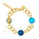 BRACELET FLEUR D'OR bijoux fantaisie artistique bracelet de perles en verre de Murano avec or 18 carats authentique fait à la main Made in Italy