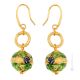 BOUCLES D'OREILLES FIORATO GOLD bijoux fantaisie artistiques perles de verre de Murano avec or 18 carats authentique fait à la main Made in Italy