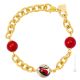 BRACELET DRÔLE bracelet de bijoux fantaisie artistique perles de verre de Murano avec or 18 carats authentique fait à la main Made in Italy