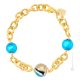 BRACELET DRÔLE bracelet de bijoux fantaisie artistique perles de verre de Murano avec or 18 carats authentique fait à la main Made in Italy