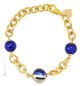 BRACELET DRÔLE bracelet de bijoux fantaisie artistique perles de verre de Murano avec or 18 carats authentique fait à la main Made in Italy