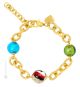 BRACELET DRÔLE bracelet de bijoux fantaisie artistique perles de verre de Murano avec or 18 carats authentique fait à la main Made in Italy